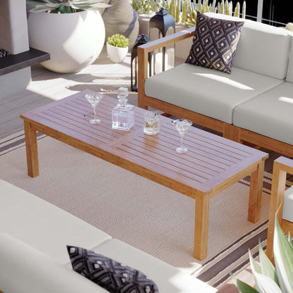 Upland Outdoor Patio Teak Wood Coffee Table By HouseBean