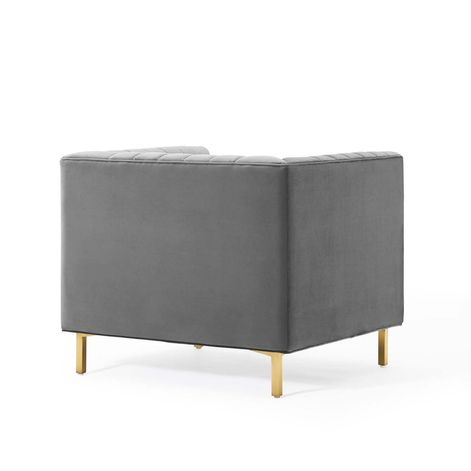 Shift Channel Tufted Performance Velvet Armchair By HouseBean