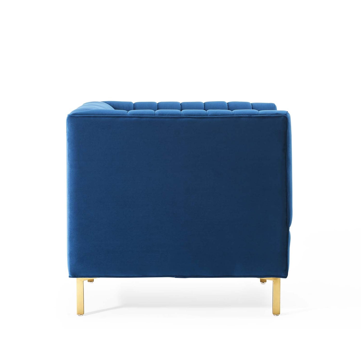 Shift Channel Tufted Performance Velvet Armchair By HouseBean