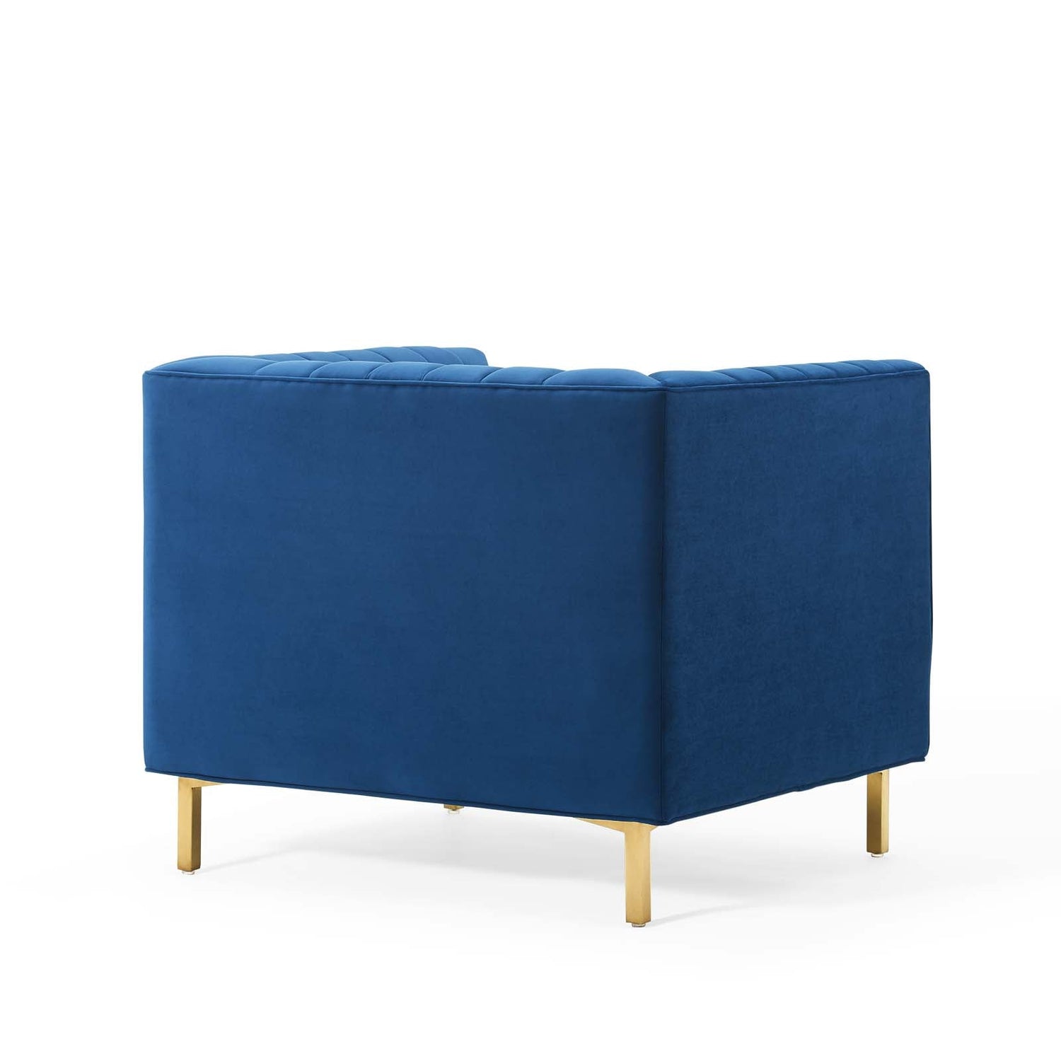 Shift Channel Tufted Performance Velvet Armchair By HouseBean