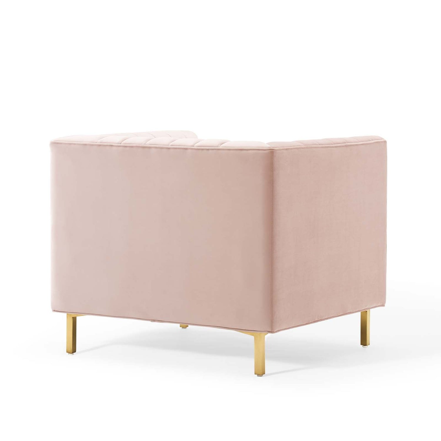 Shift Channel Tufted Performance Velvet Armchair By HouseBean