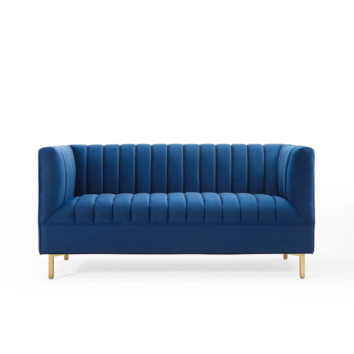 Shift Channel Tufted Performance Velvet Loveseat By HouseBean