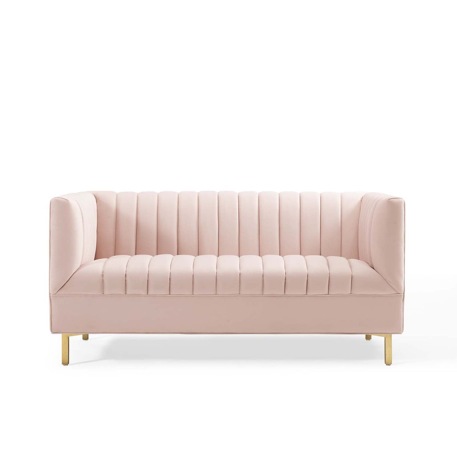 Shift Channel Tufted Performance Velvet Loveseat By HouseBean