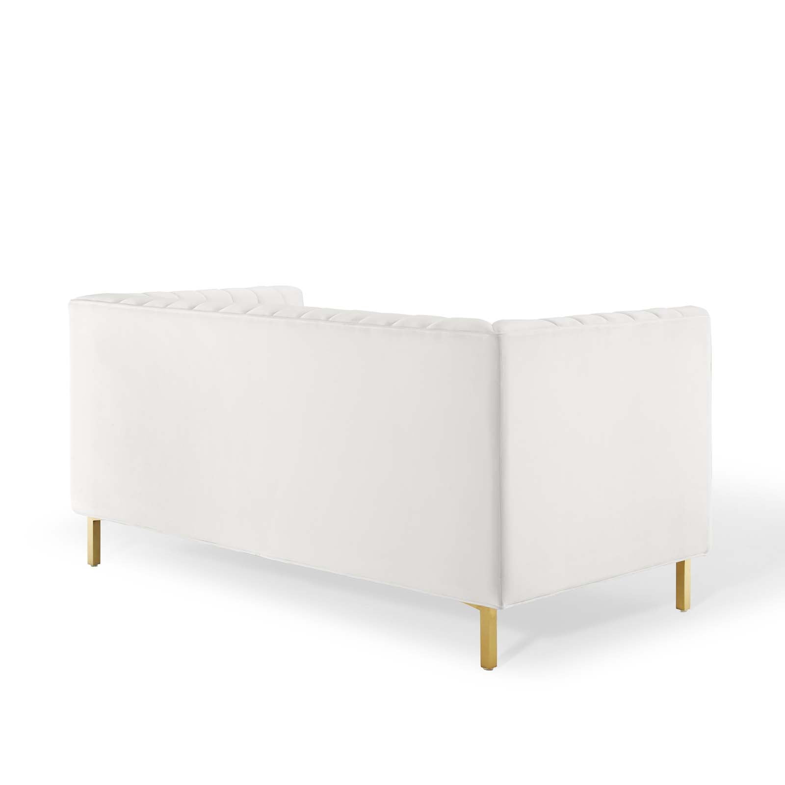 Shift Channel Tufted Performance Velvet Loveseat By HouseBean