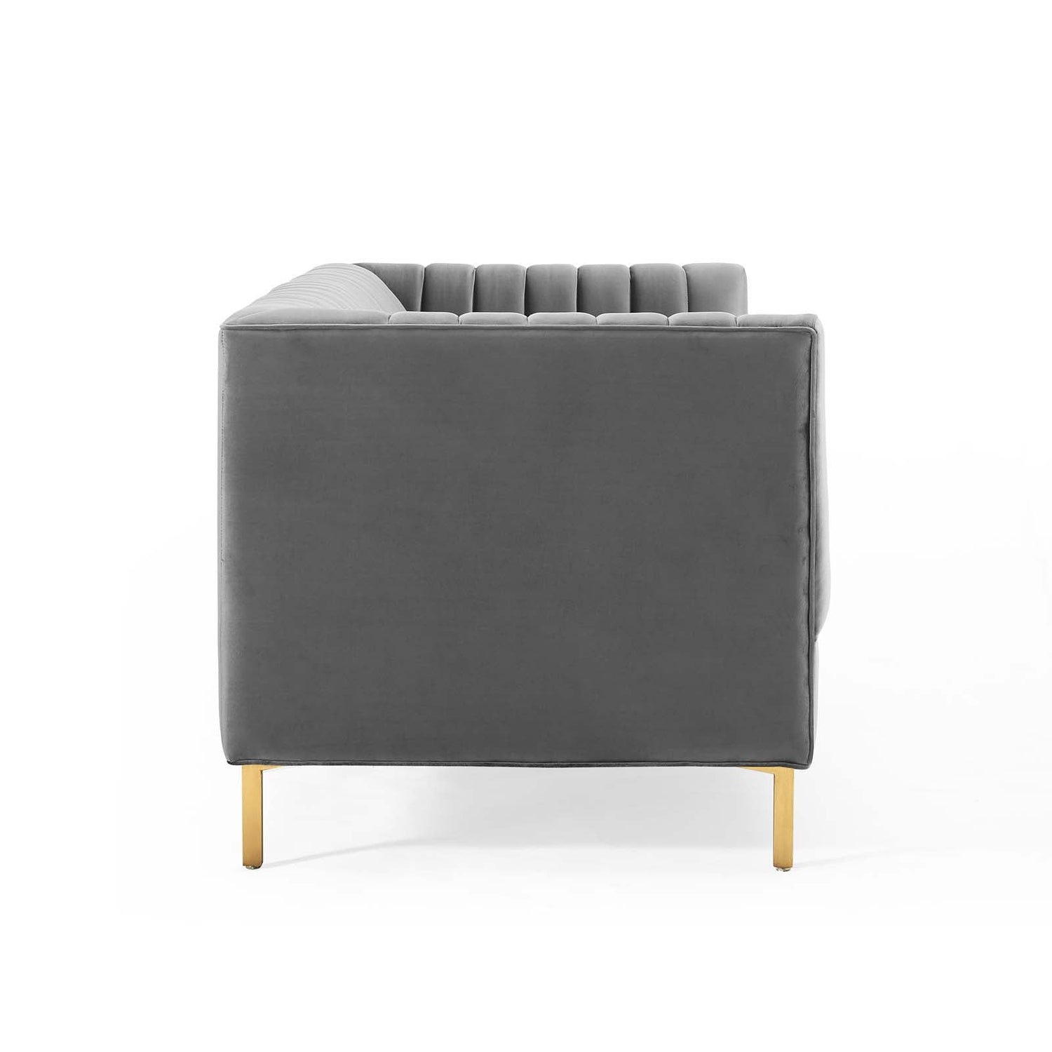 Shift Channel Tufted Performance Velvet Sofa By HouseBean