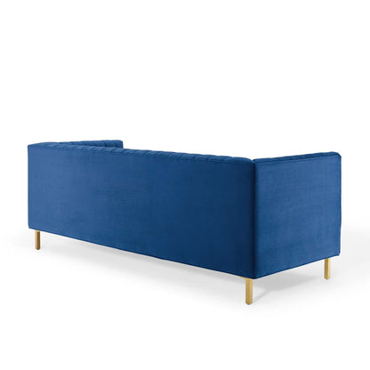 Shift Channel Tufted Performance Velvet Sofa By HouseBean