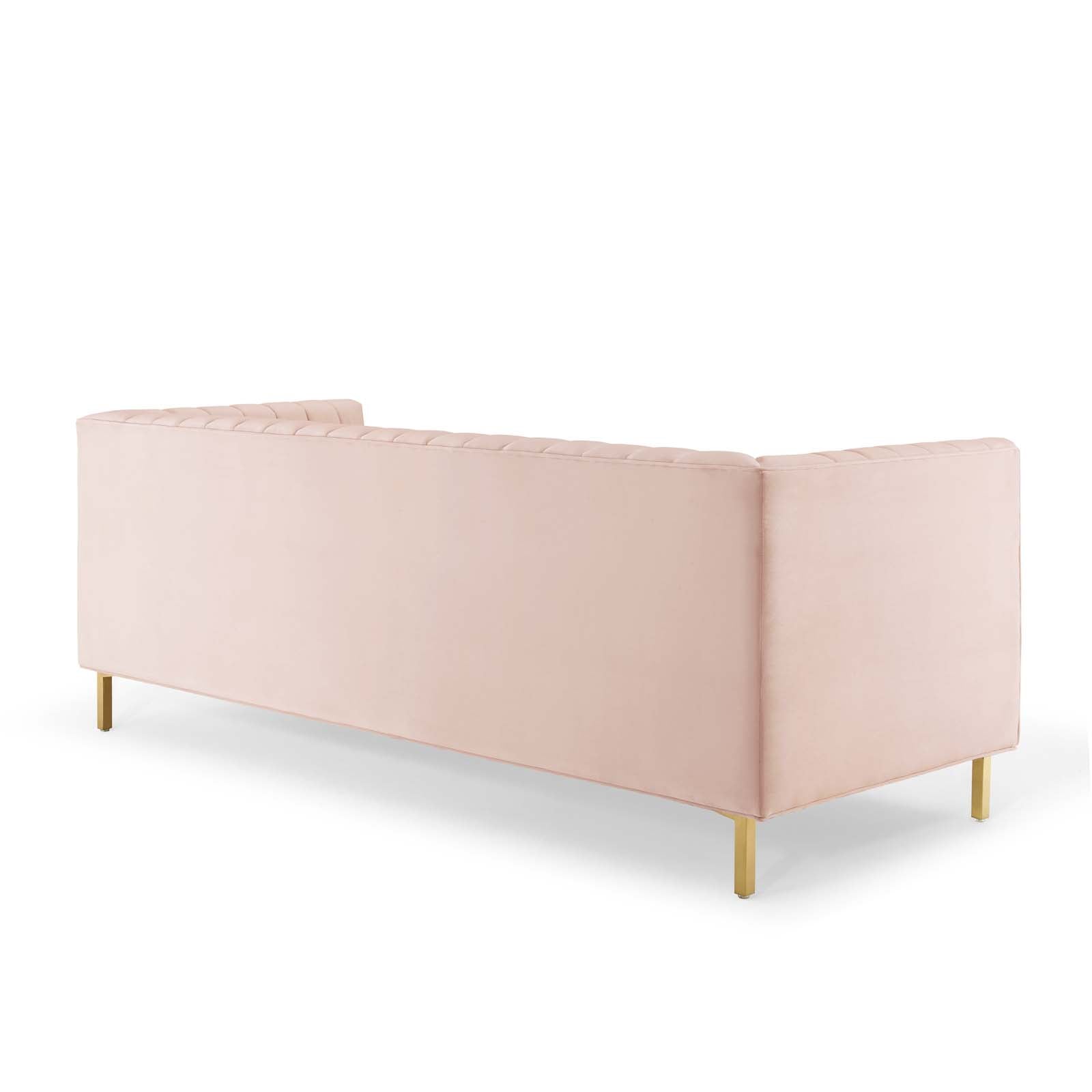 Shift Channel Tufted Performance Velvet Sofa By HouseBean