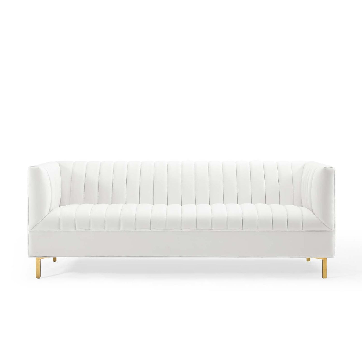 Shift Channel Tufted Performance Velvet Sofa By HouseBean