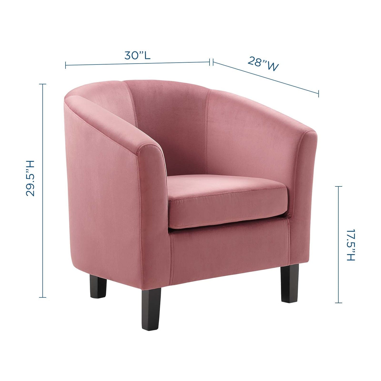 Prospect Performance Velvet Armchair by Modway