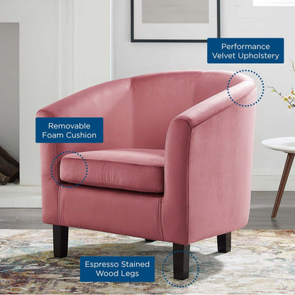 Prospect Performance Velvet Armchair by Modway