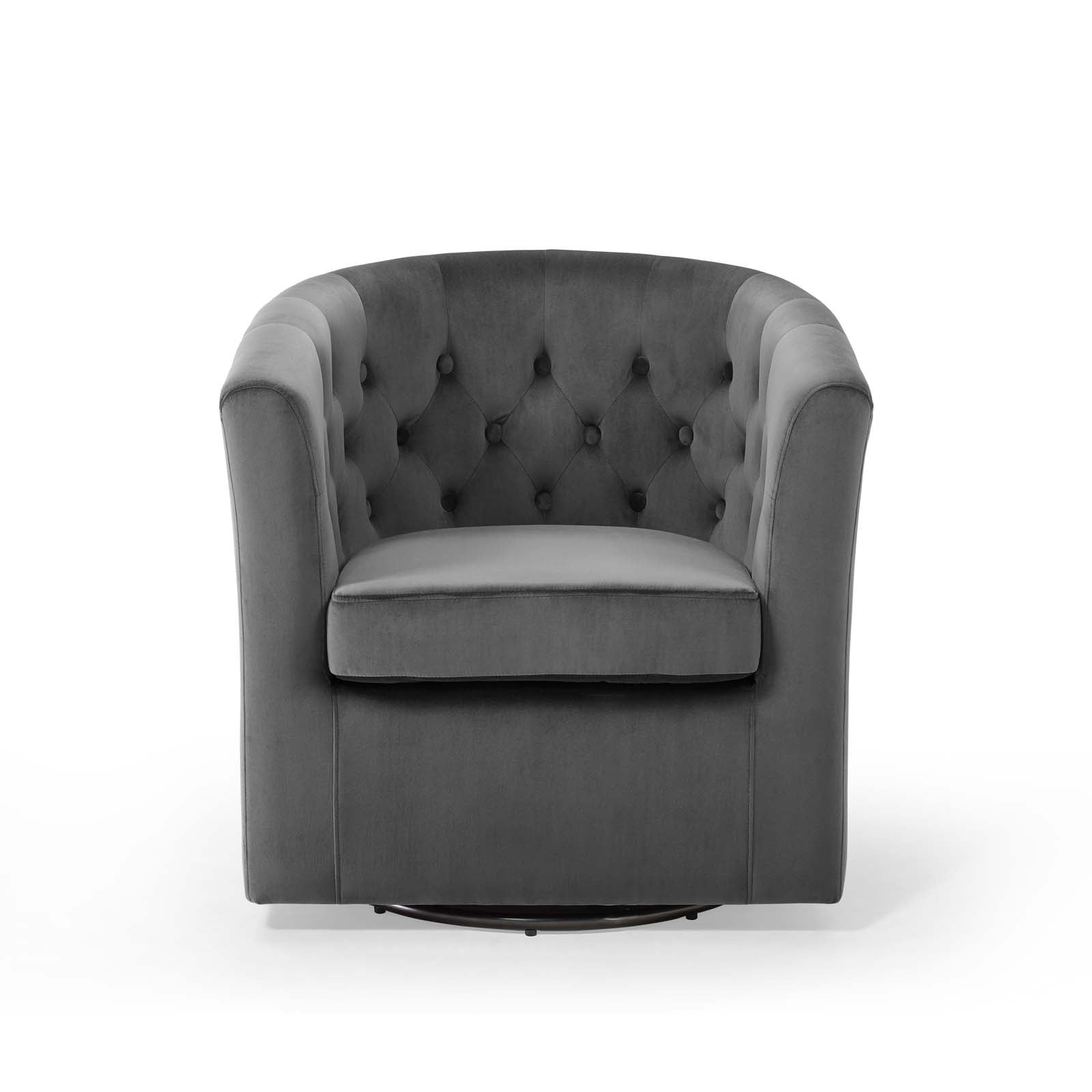 Prospect Tufted Performance Velvet Swivel Armchair By HouseBean