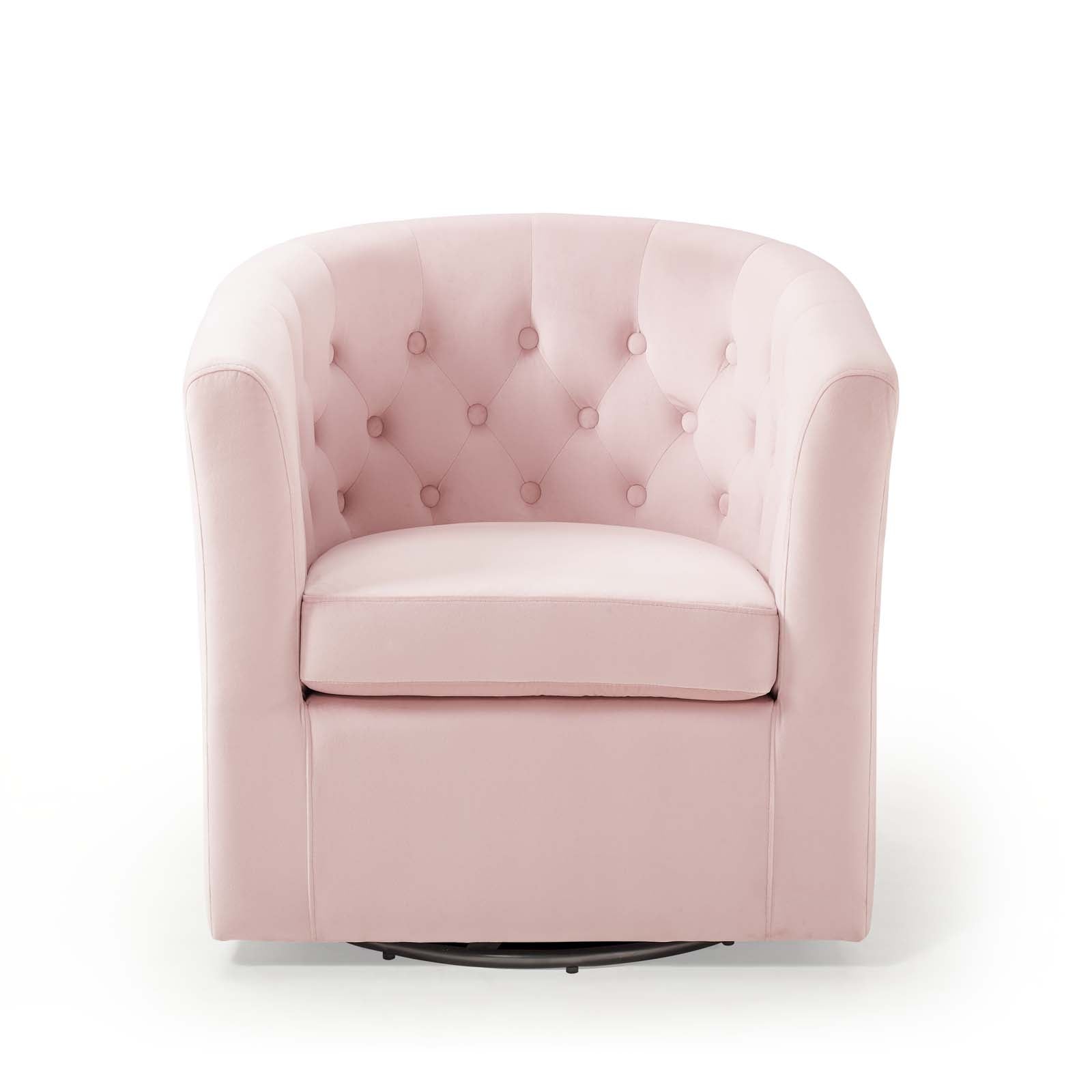 Prospect Tufted Performance Velvet Swivel Armchair By HouseBean