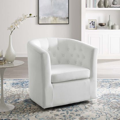 Prospect Tufted Performance Velvet Swivel Armchair By HouseBean