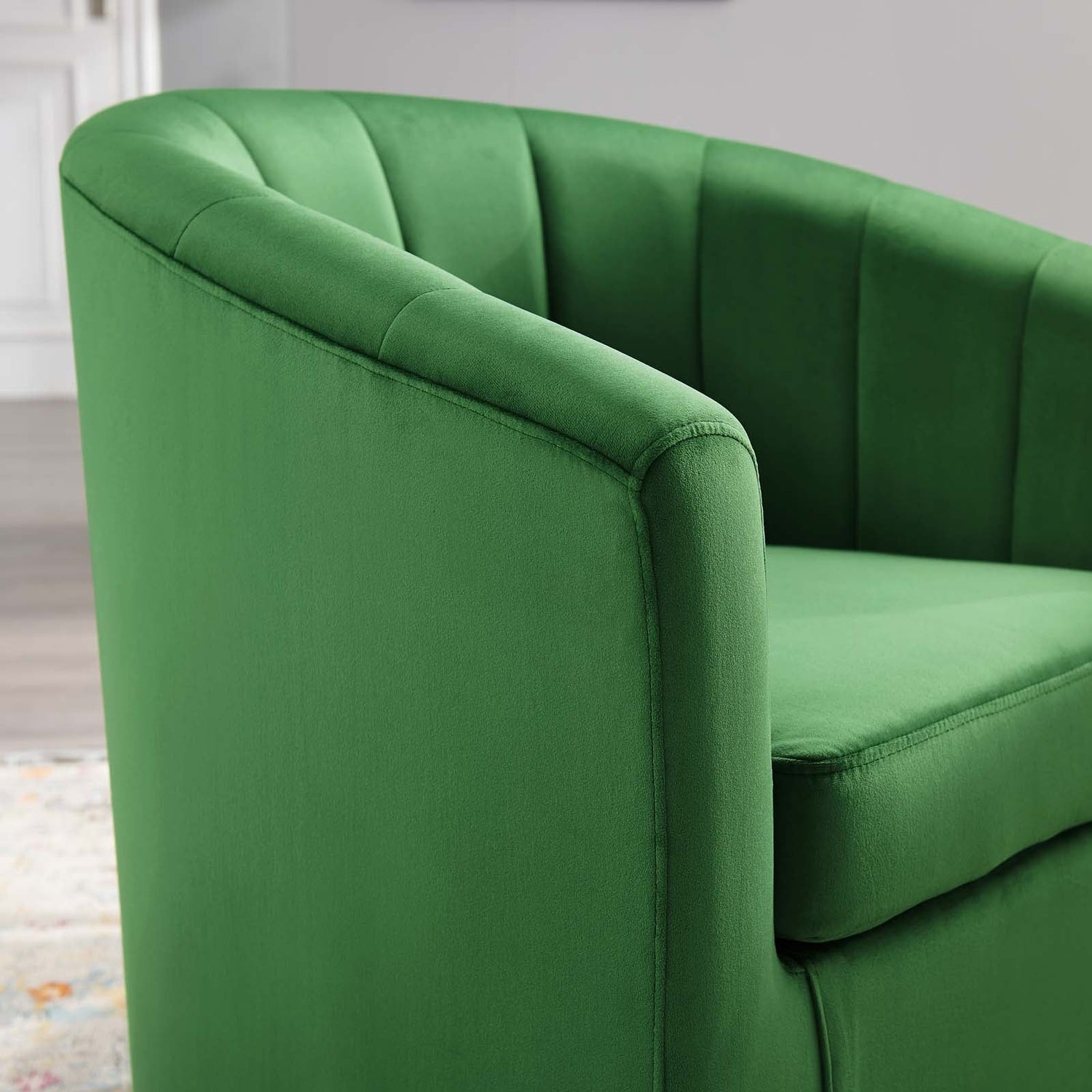 Prospect Performance Velvet Swivel Armchair By HouseBean