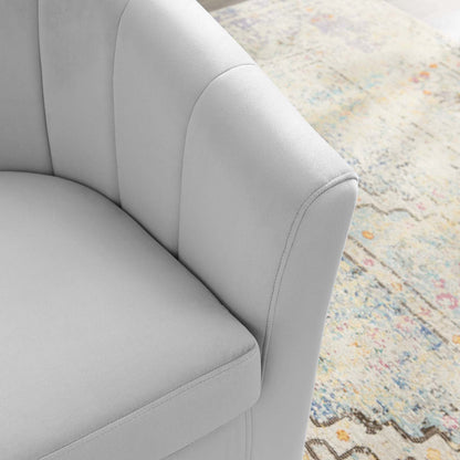 Prospect Performance Velvet Swivel Armchair By HouseBean