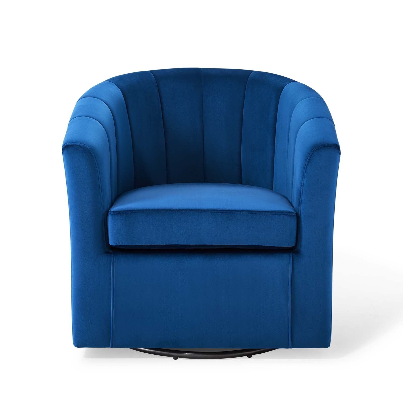 Prospect Performance Velvet Swivel Armchair By HouseBean