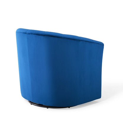 Prospect Performance Velvet Swivel Armchair By HouseBean