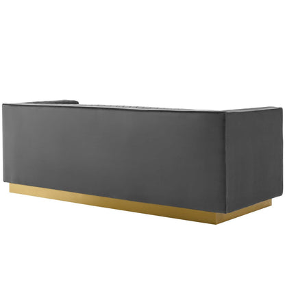 Sanguine 3 Piece Vertical Channel Tufted Upholstered Performance Velvet Set by Modway