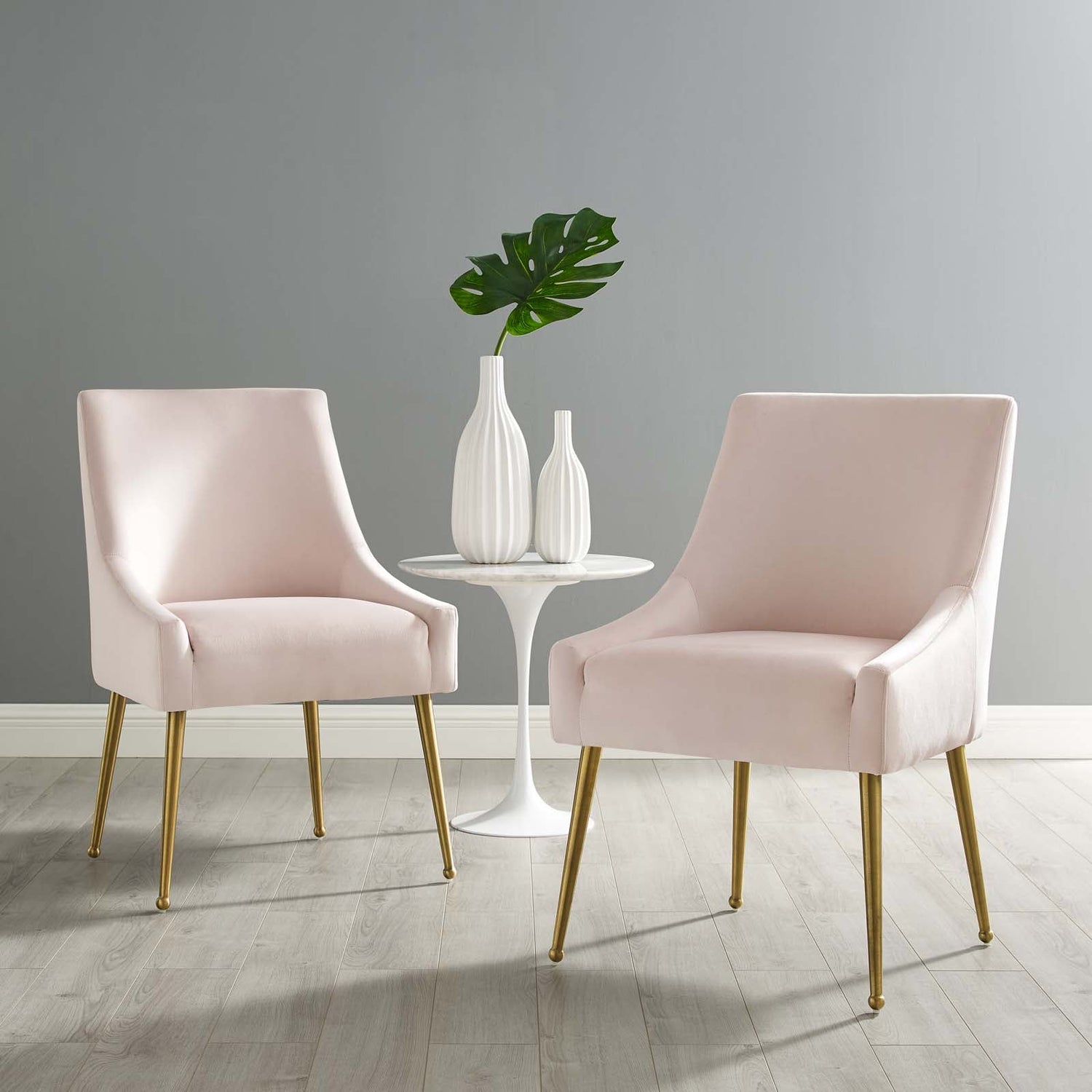 Discern Upholstered Performance Velvet Dining Chair Set of 2 by Modway