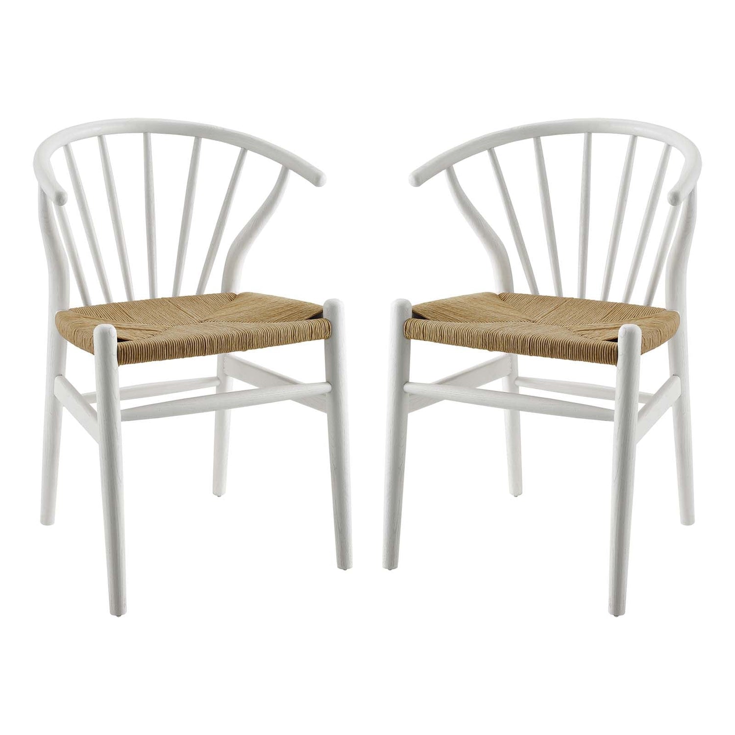 Flourish Spindle Wood Dining Side Chair Set of 2 By HouseBean