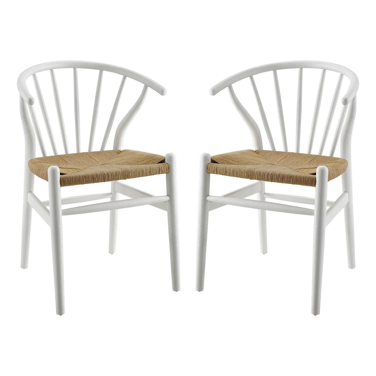 Flourish Spindle Wood Dining Side Chair Set of 2 By HouseBean