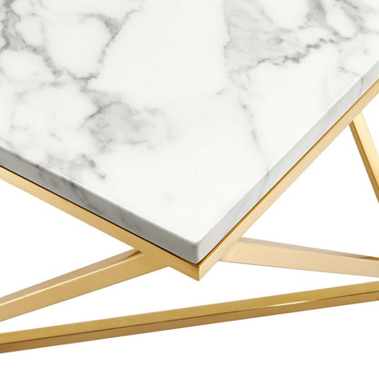 Vertex Gold Metal Stainless Steel Coffee Table By HouseBean