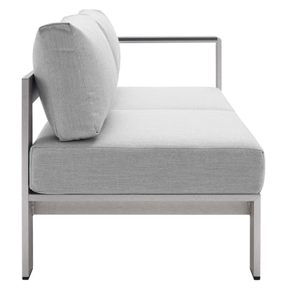 Shore Sunbrella¬Æ Fabric Aluminum Outdoor Patio Right-Arm Loveseat by Modway