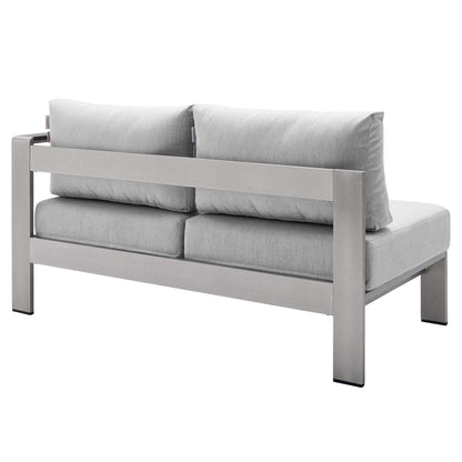 Shore Sunbrella¬Æ Fabric Aluminum Outdoor Patio Right-Arm Loveseat by Modway