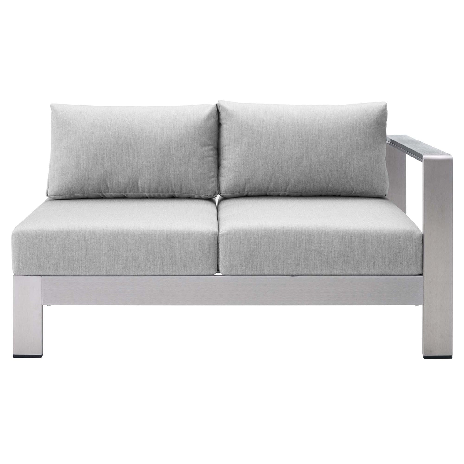 Shore Sunbrella¬Æ Fabric Aluminum Outdoor Patio Right-Arm Loveseat by Modway