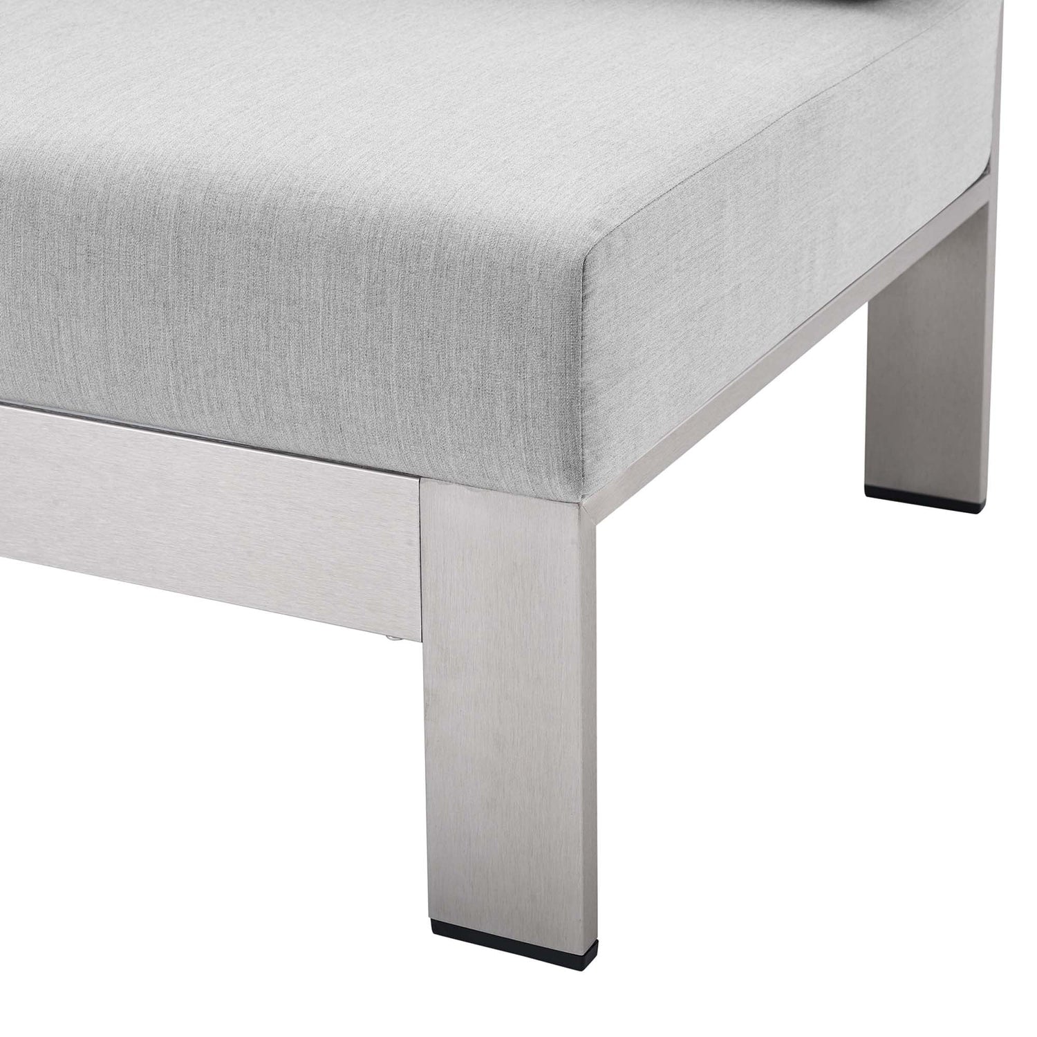 Shore Sunbrella¬Æ Fabric Aluminum Outdoor Patio Right-Arm Loveseat by Modway