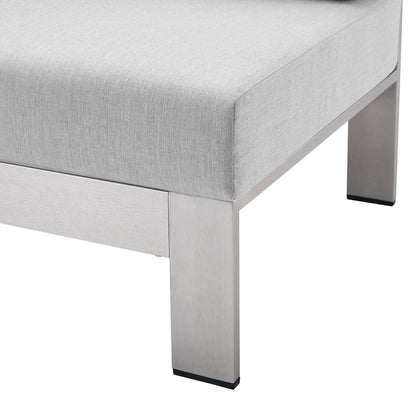 Shore Sunbrella¬Æ Fabric Aluminum Outdoor Patio Right-Arm Loveseat by Modway