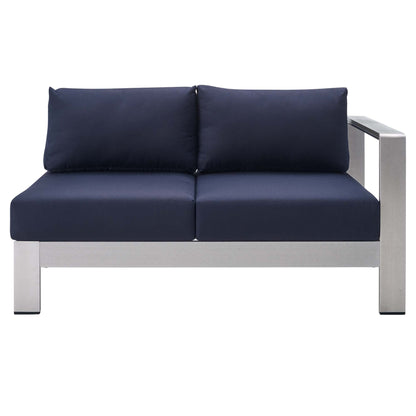 Shore Sunbrella¬Æ Fabric Aluminum Outdoor Patio Right-Arm Loveseat by Modway