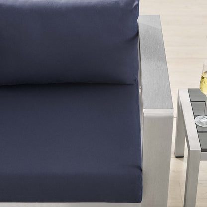 Shore Sunbrella¬Æ Fabric Aluminum Outdoor Patio Right-Arm Loveseat by Modway