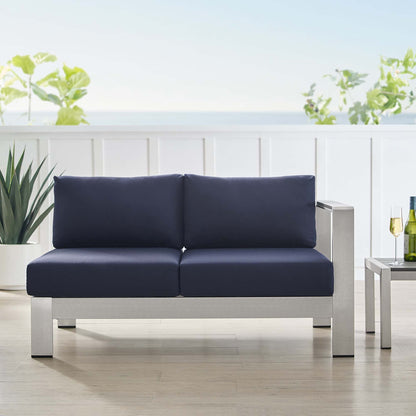 Shore Sunbrella¬Æ Fabric Aluminum Outdoor Patio Right-Arm Loveseat by Modway