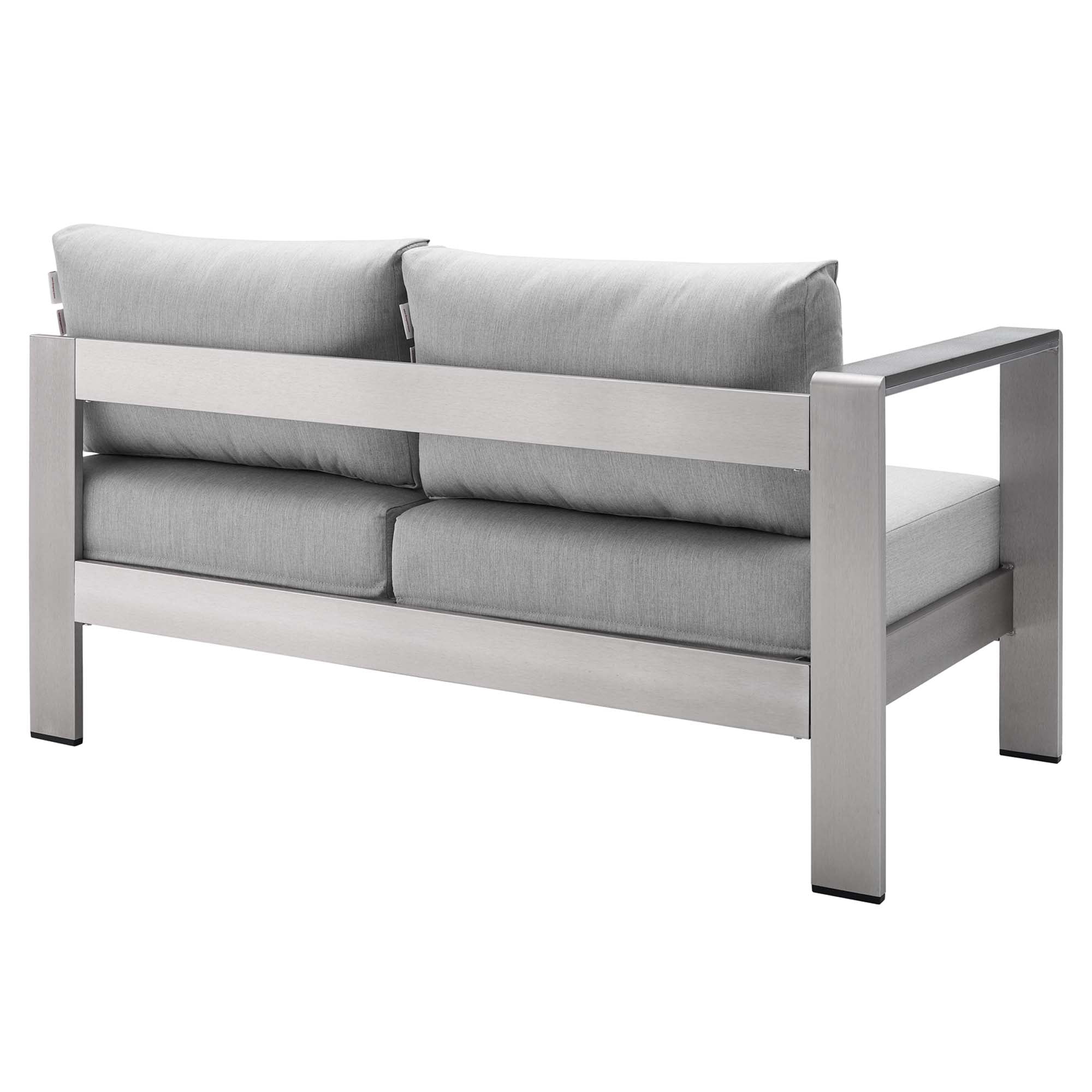 Shore Sunbrella¬Æ Fabric Aluminum Outdoor Patio Left-Arm Loveseat by Modway