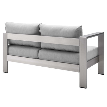 Shore Sunbrella¬Æ Fabric Aluminum Outdoor Patio Left-Arm Loveseat by Modway