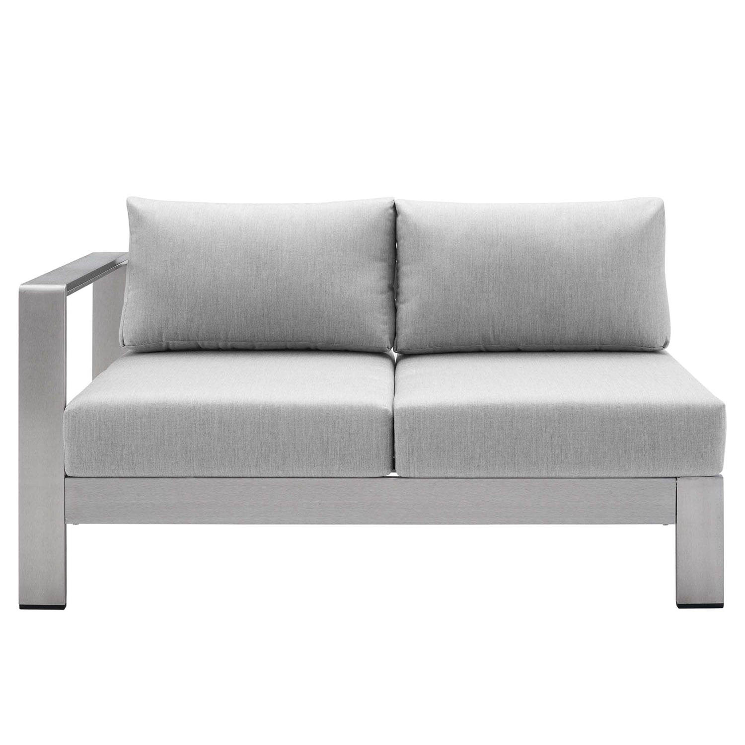 Shore Sunbrella¬Æ Fabric Aluminum Outdoor Patio Left-Arm Loveseat by Modway