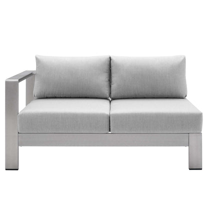 Shore Sunbrella¬Æ Fabric Aluminum Outdoor Patio Left-Arm Loveseat by Modway