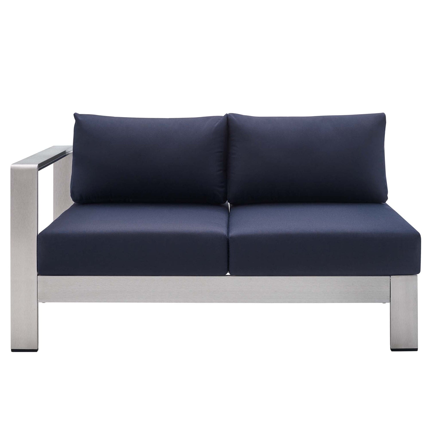 Shore Sunbrella¬Æ Fabric Aluminum Outdoor Patio Left-Arm Loveseat by Modway