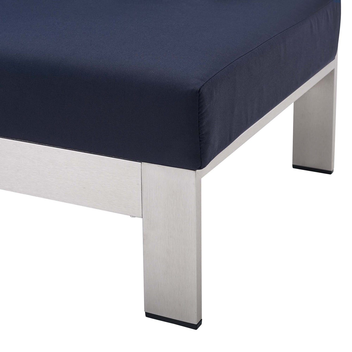 Shore Sunbrella¬Æ Fabric Aluminum Outdoor Patio Left-Arm Loveseat by Modway