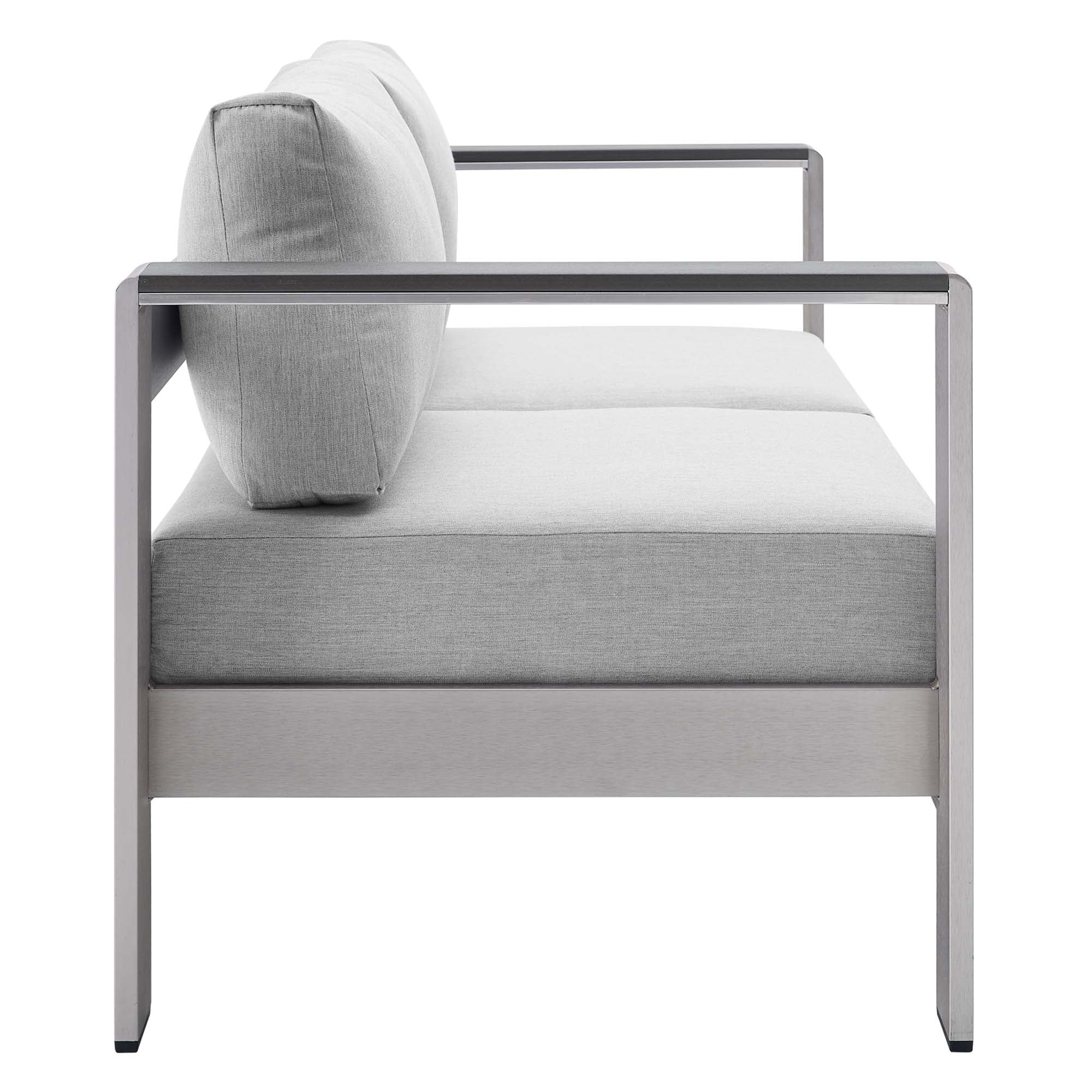 Shore Sunbrella¬Æ Fabric Aluminum Outdoor Patio Loveseat by Modway