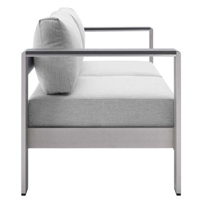 Shore Sunbrella¬Æ Fabric Aluminum Outdoor Patio Loveseat by Modway