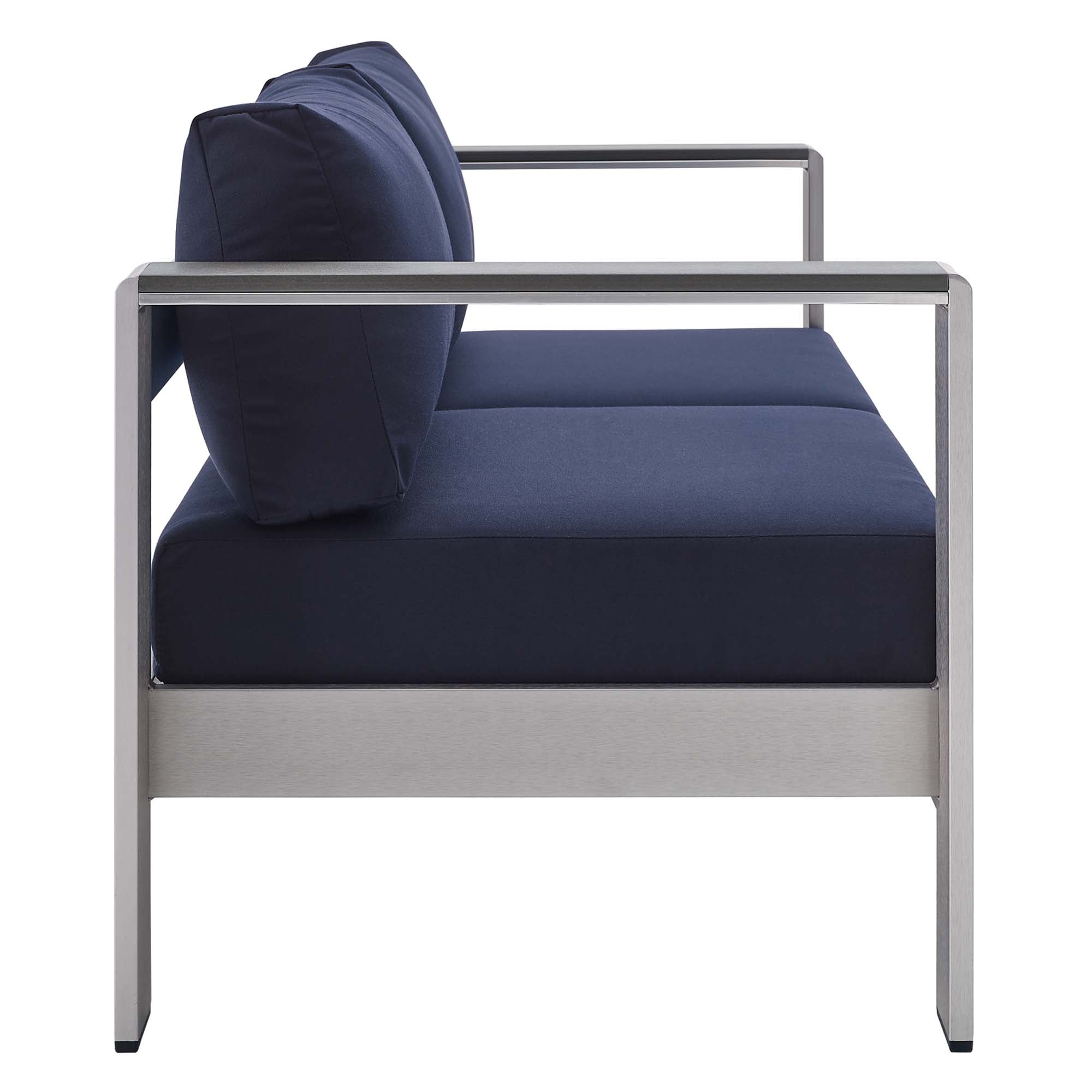 Shore Sunbrella¬Æ Fabric Aluminum Outdoor Patio Loveseat by Modway