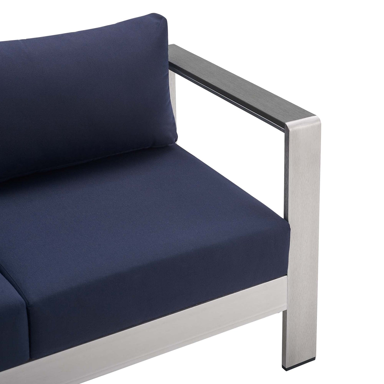 Shore Sunbrella¬Æ Fabric Aluminum Outdoor Patio Loveseat by Modway