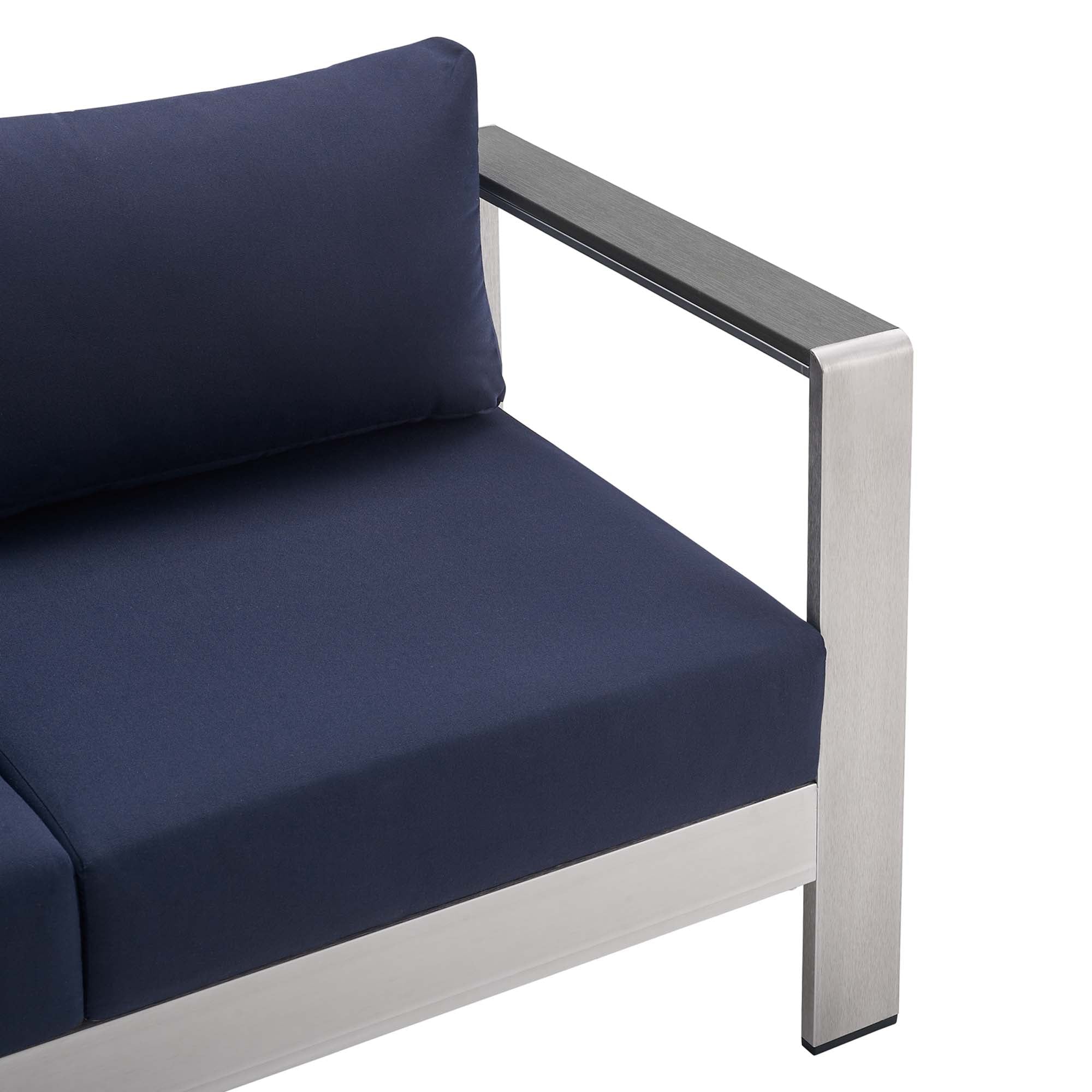 Shore Sunbrella¬Æ Fabric Aluminum Outdoor Patio Loveseat by Modway
