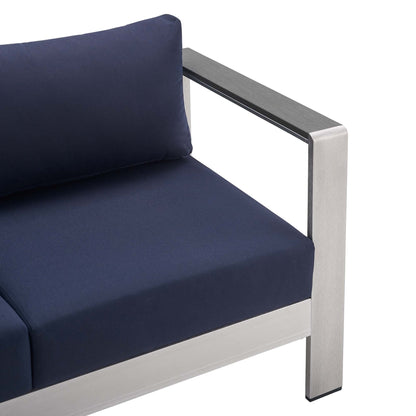 Shore Sunbrella¬Æ Fabric Aluminum Outdoor Patio Loveseat by Modway