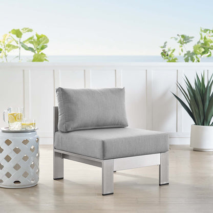 Shore Sunbrella¬Æ Fabric Aluminum Outdoor Patio Armless Chair by Modway