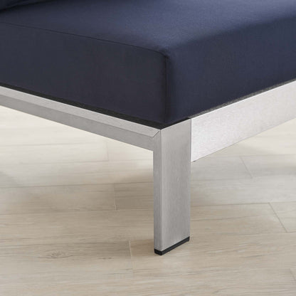 Shore Sunbrella¬Æ Fabric Aluminum Outdoor Patio Armless Chair by Modway