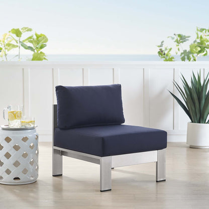 Shore Sunbrella¬Æ Fabric Aluminum Outdoor Patio Armless Chair by Modway