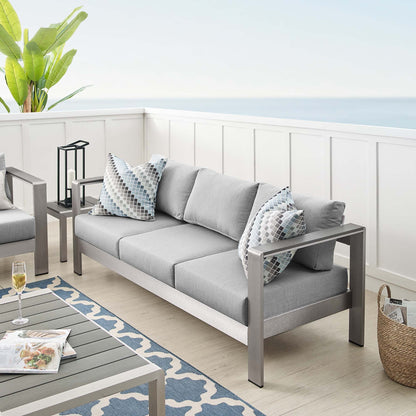 Shore Sunbrella¬Æ Fabric Aluminum Outdoor Patio Sofa by Modway